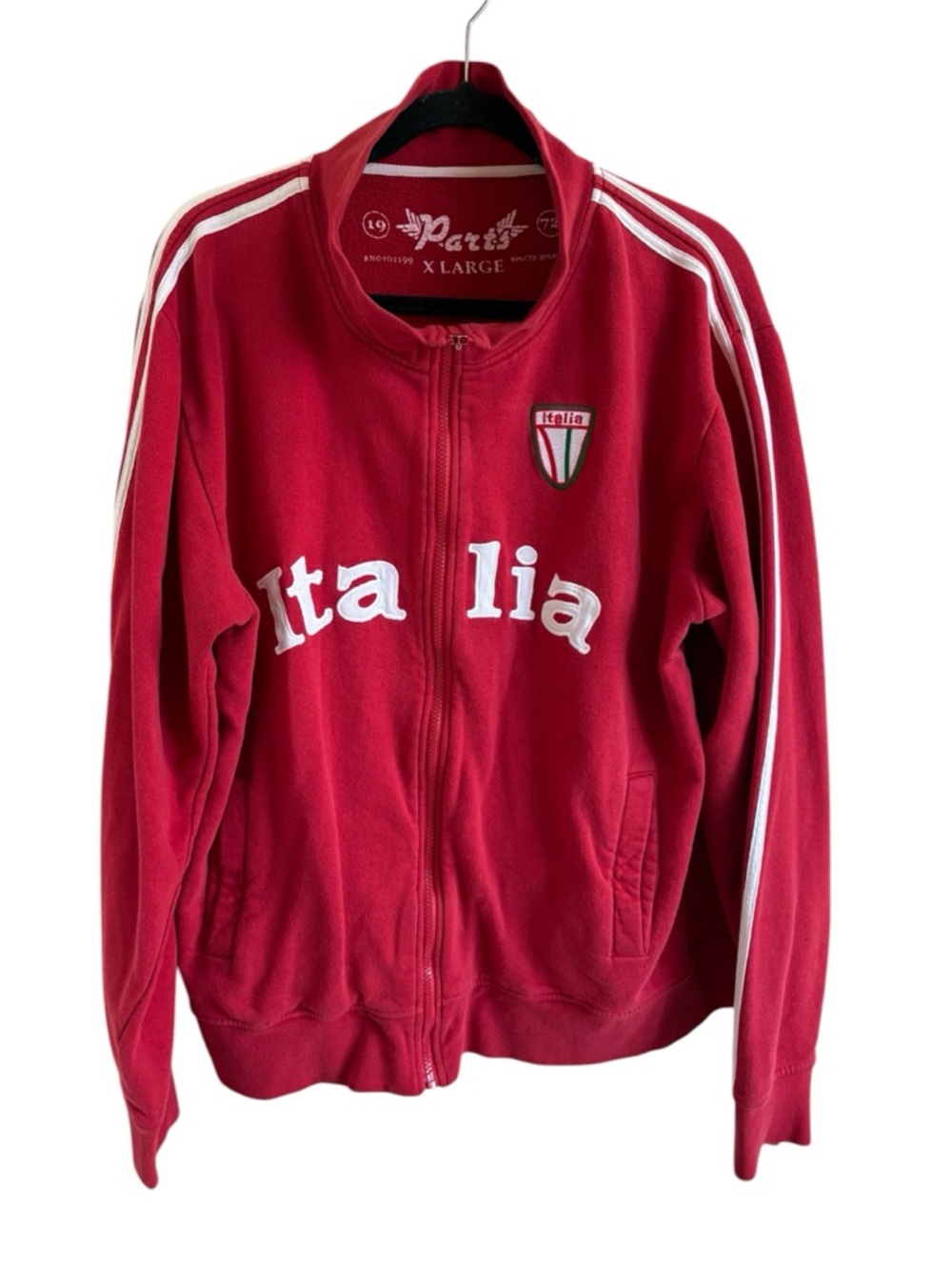 Y2K Vintage Red Trendy Streetwear Italia zip up jacket